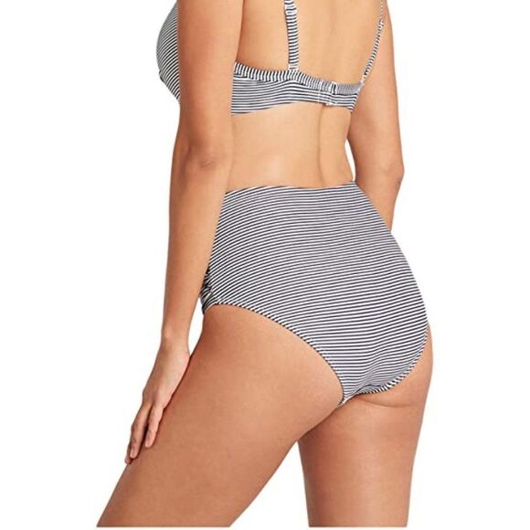 Sea Level Black White High Waist Bikini Bottoms 16 - Picture 2 of 11